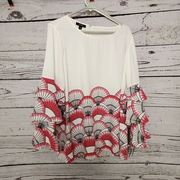 Alfani Tiered Long Sleeve Blouse Size 2X NWT - Picture 2 of 8